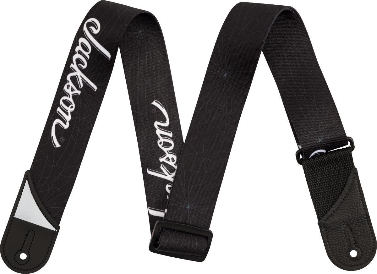 White Logo Strap, Black, 2"