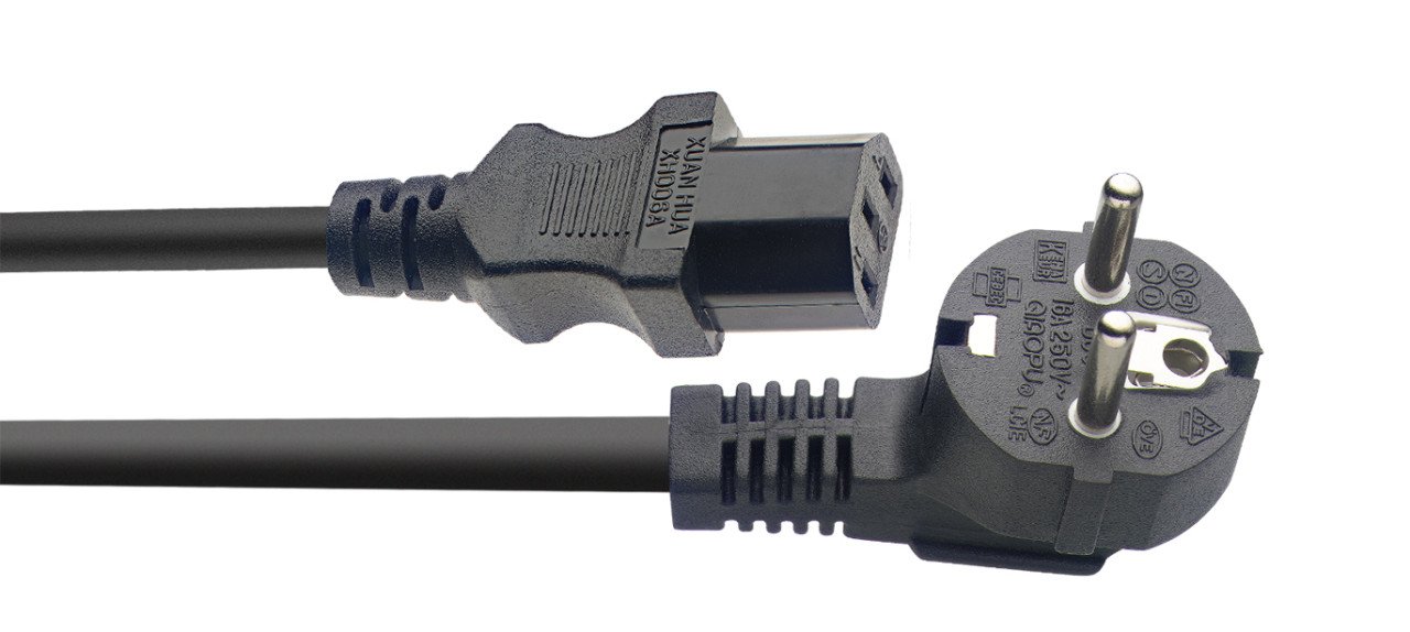 Netzkabel, IEC/Schuko (m/f), 1,5 m - Kaltgerätekabel