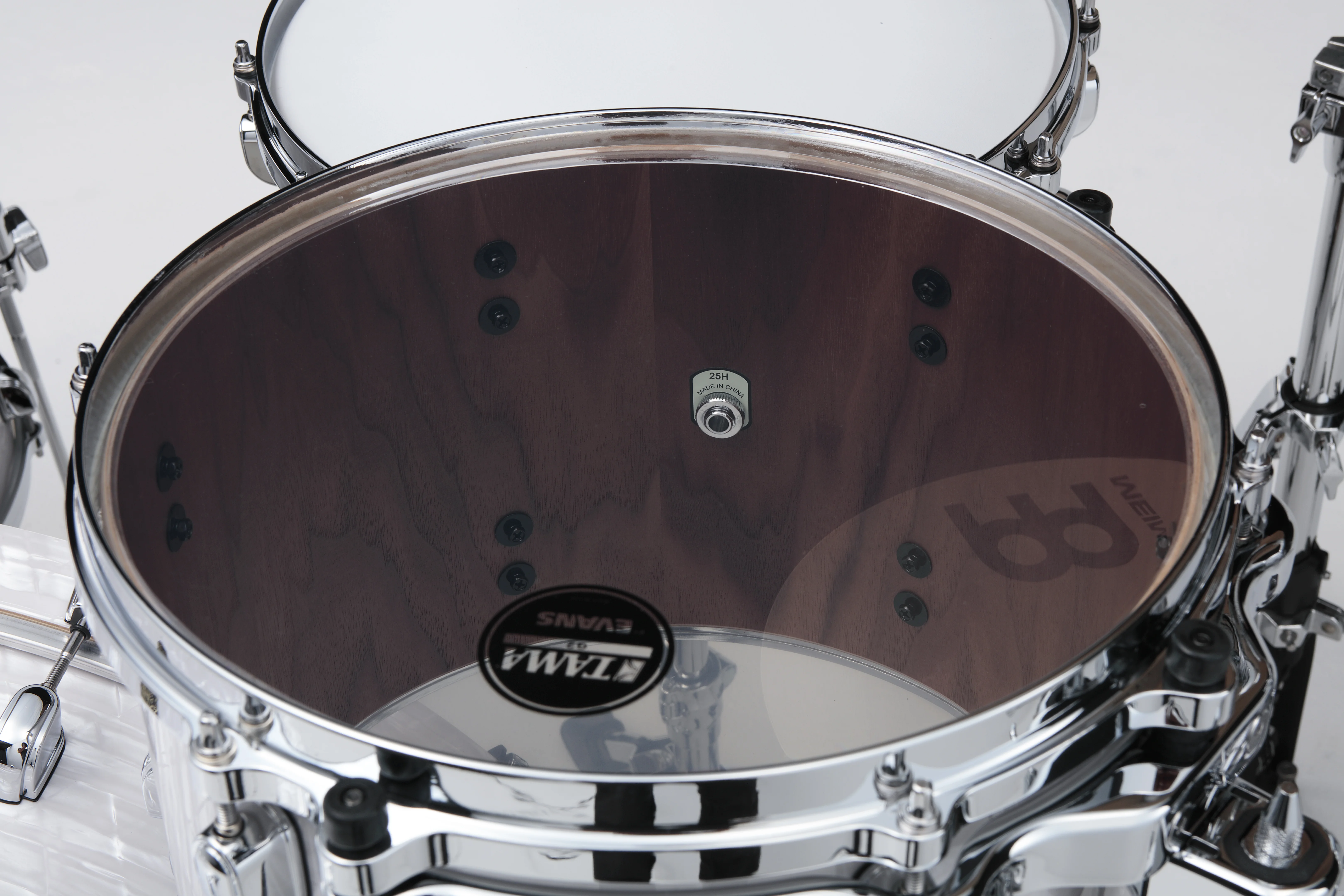 Starclassic Walnut/Birch Duracover Wrap Shell Kit 3 teilig - White Pearl/Chrom HW