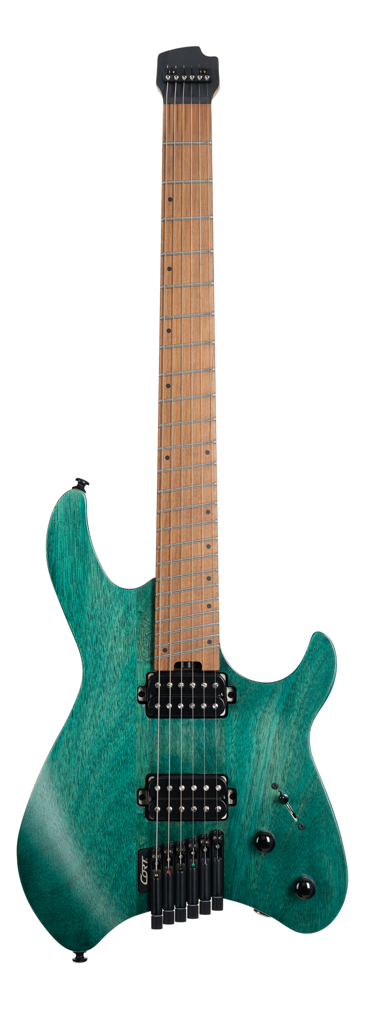 Space G6MS Semi Gloss Turquoise Headless E-Gitarre