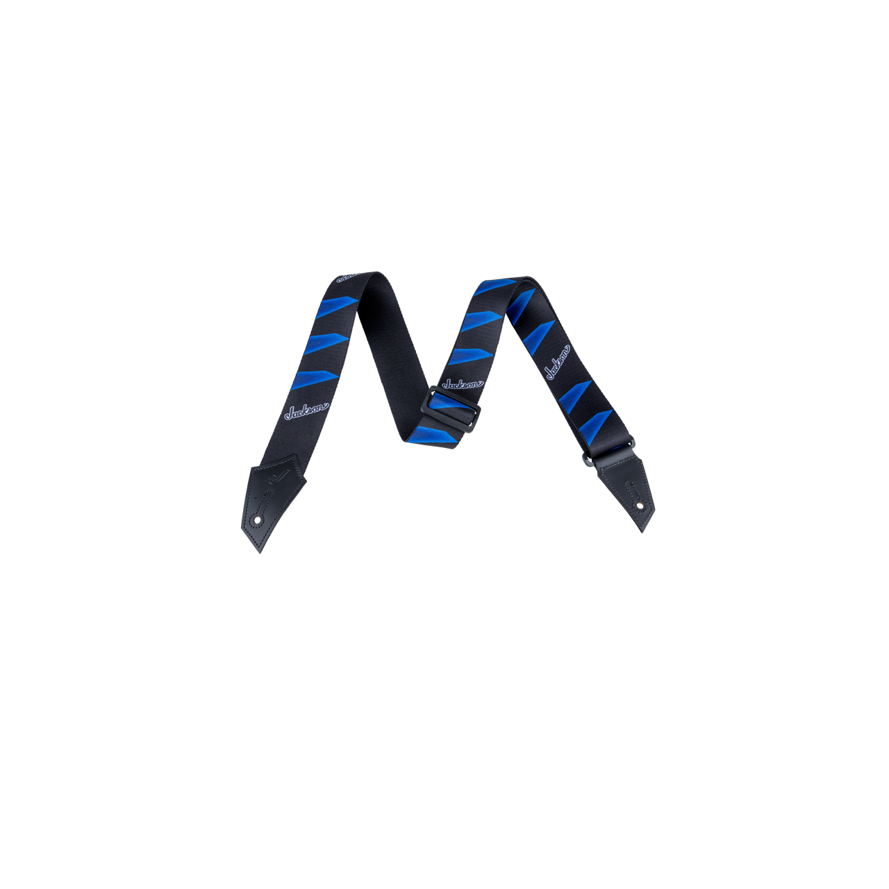 Strap with Headstock Pattern, Black/Blue 