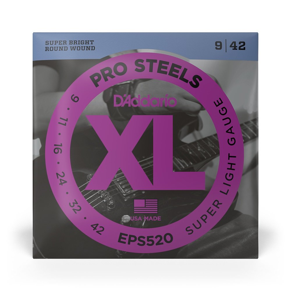 EPS520 ProSteels Electric Guitar Strings, Super Light, 09-42