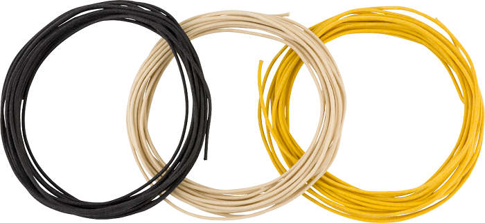 Pure Vintage Cloth Wire 22 AWG Black White Yellow 15'