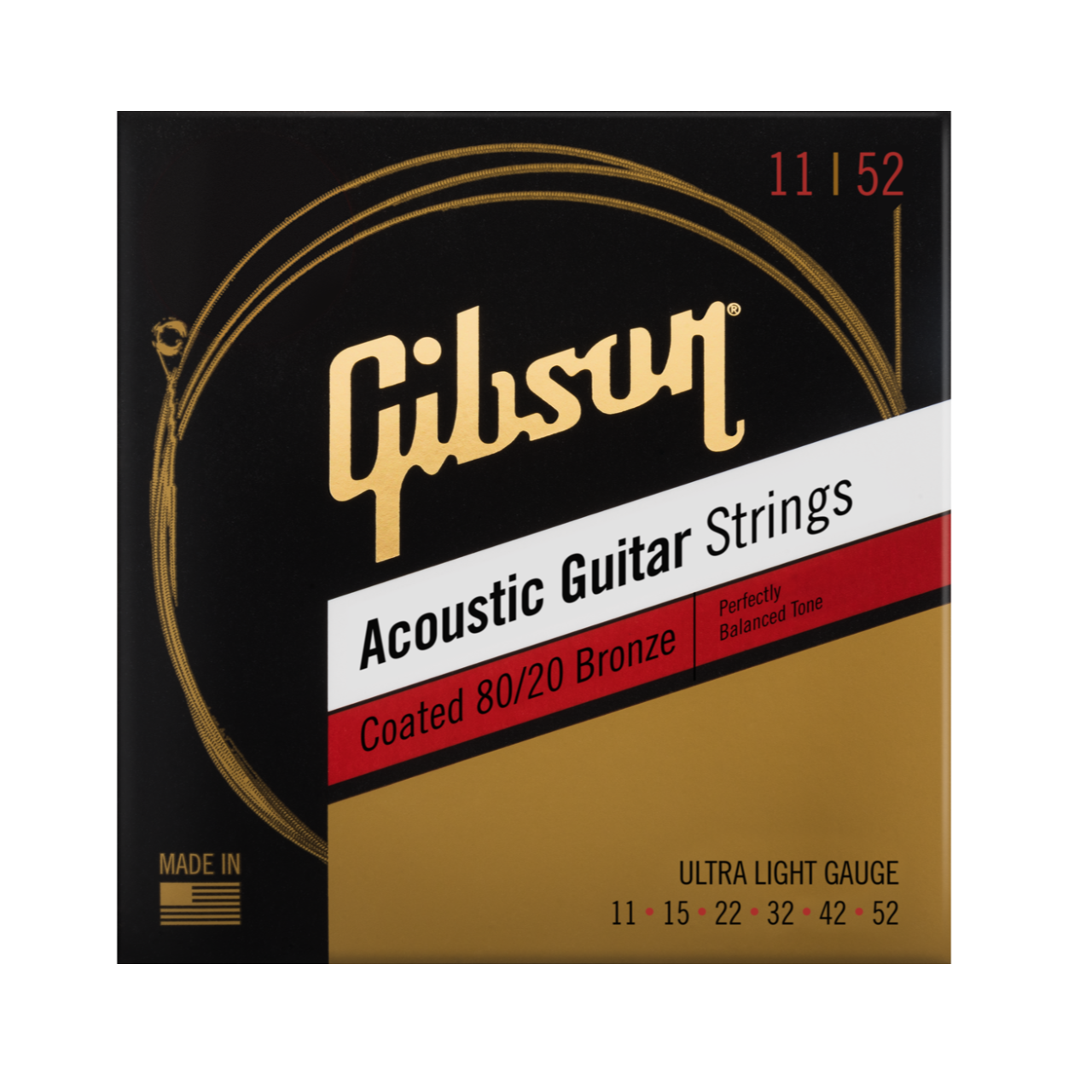 Coated 80/20 Bronze Acoustic Saiten .011 - .052