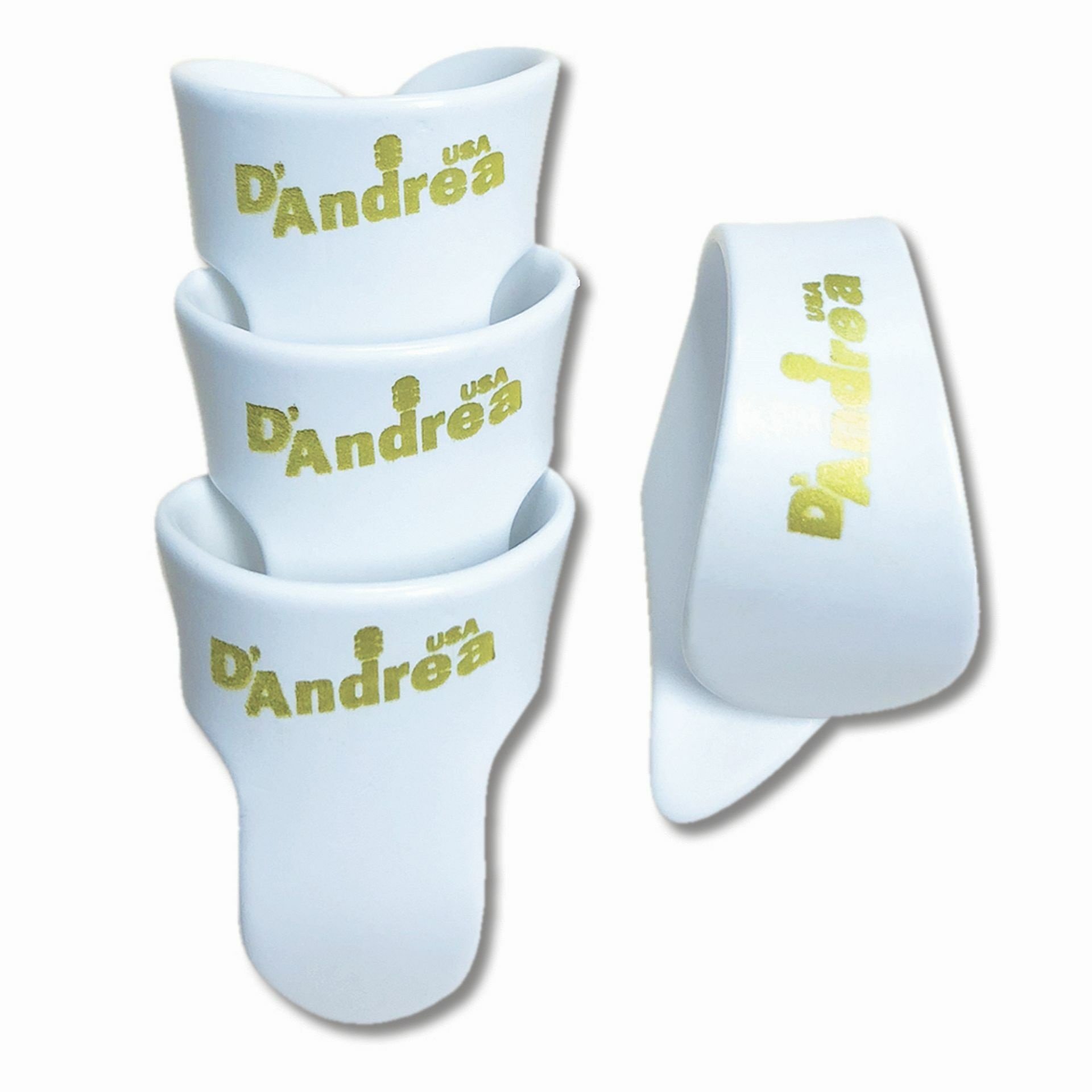 Thumb & Finger Pick Set (R4 PAC LG TF WHT), 1 Thumb & 3 Finger Picks, Large, White 