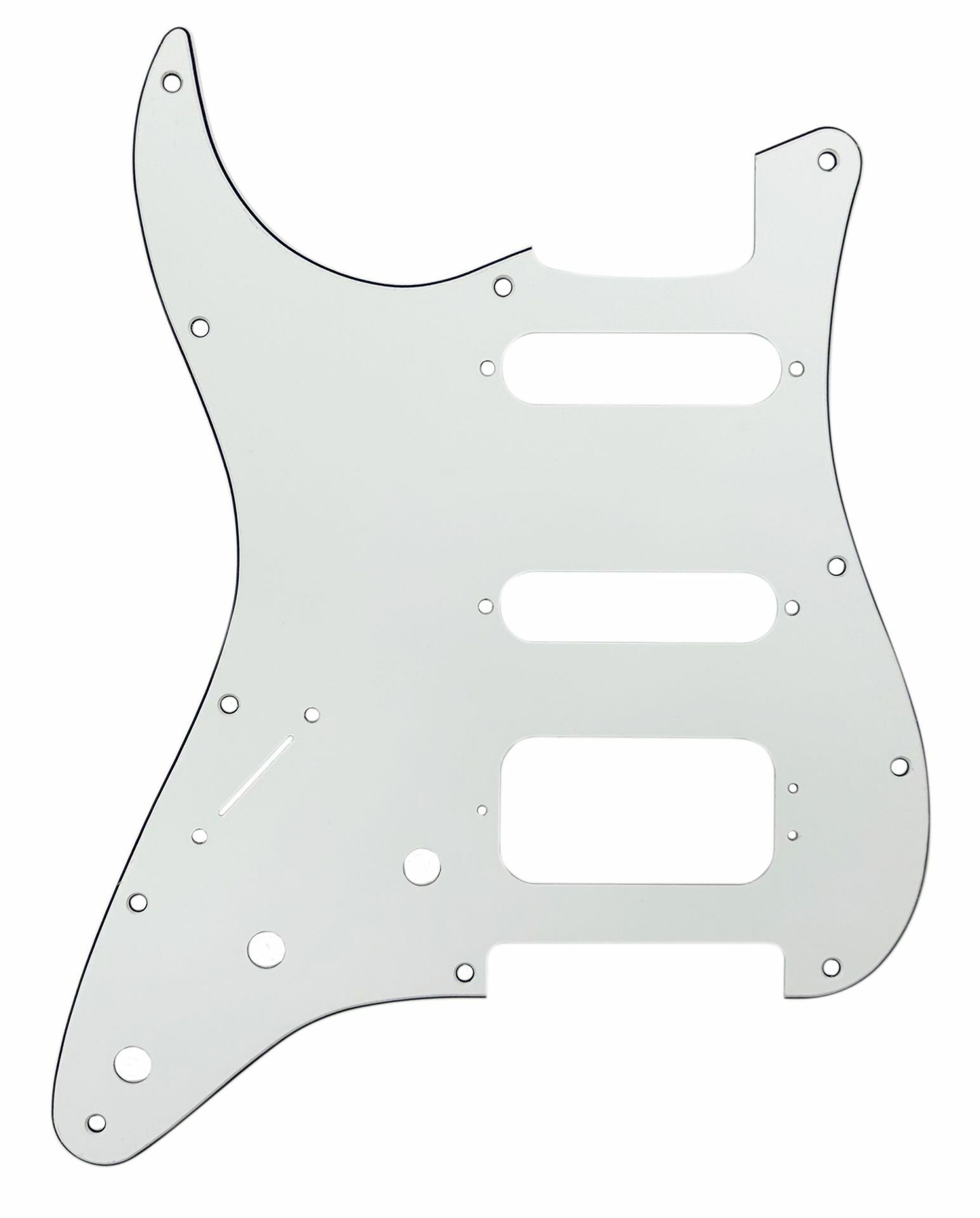 ST-Style HSS Pickguard (DPP ST WBW HSS LH), White, Lefthand