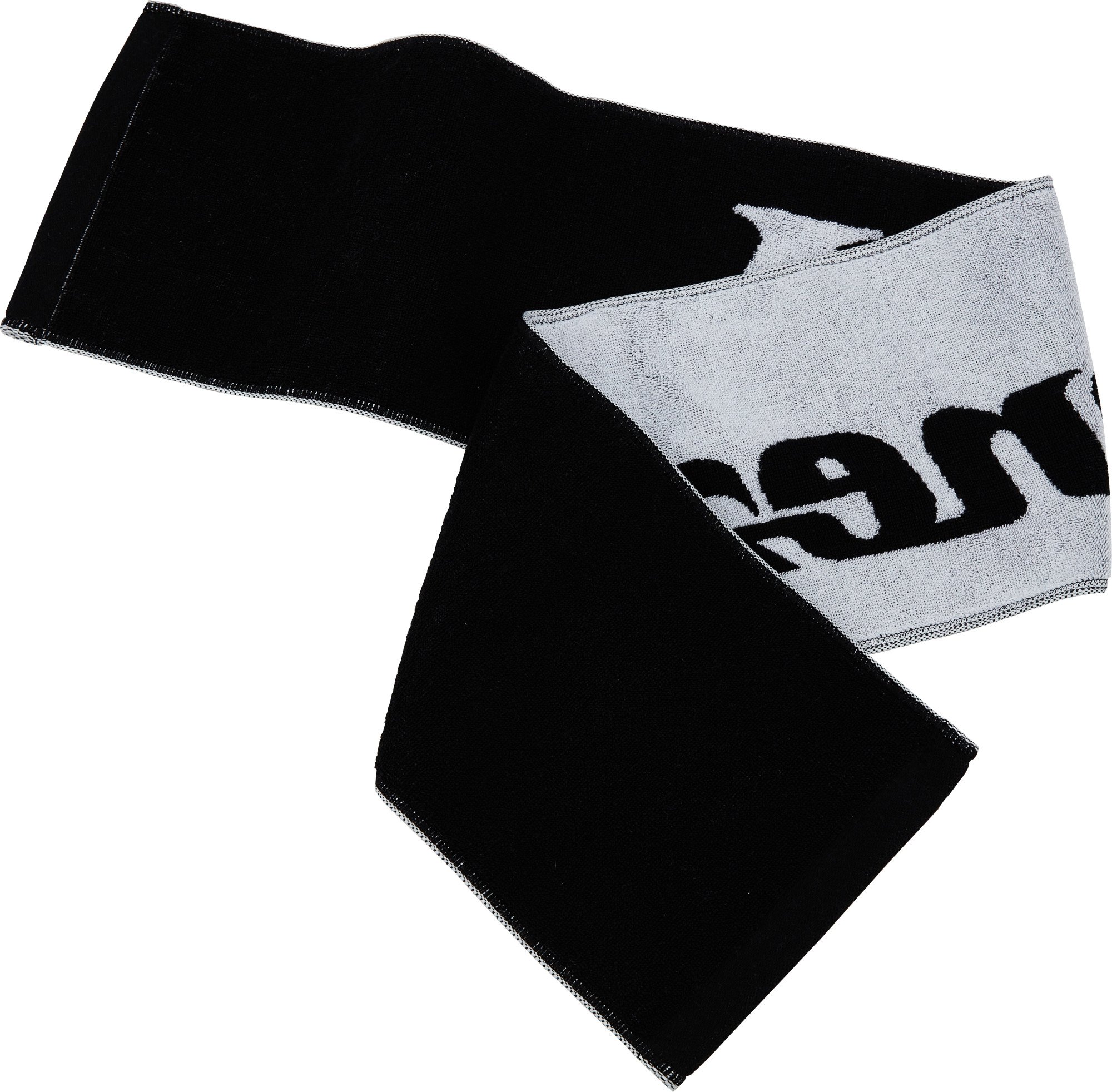 Towel Black, White Logo