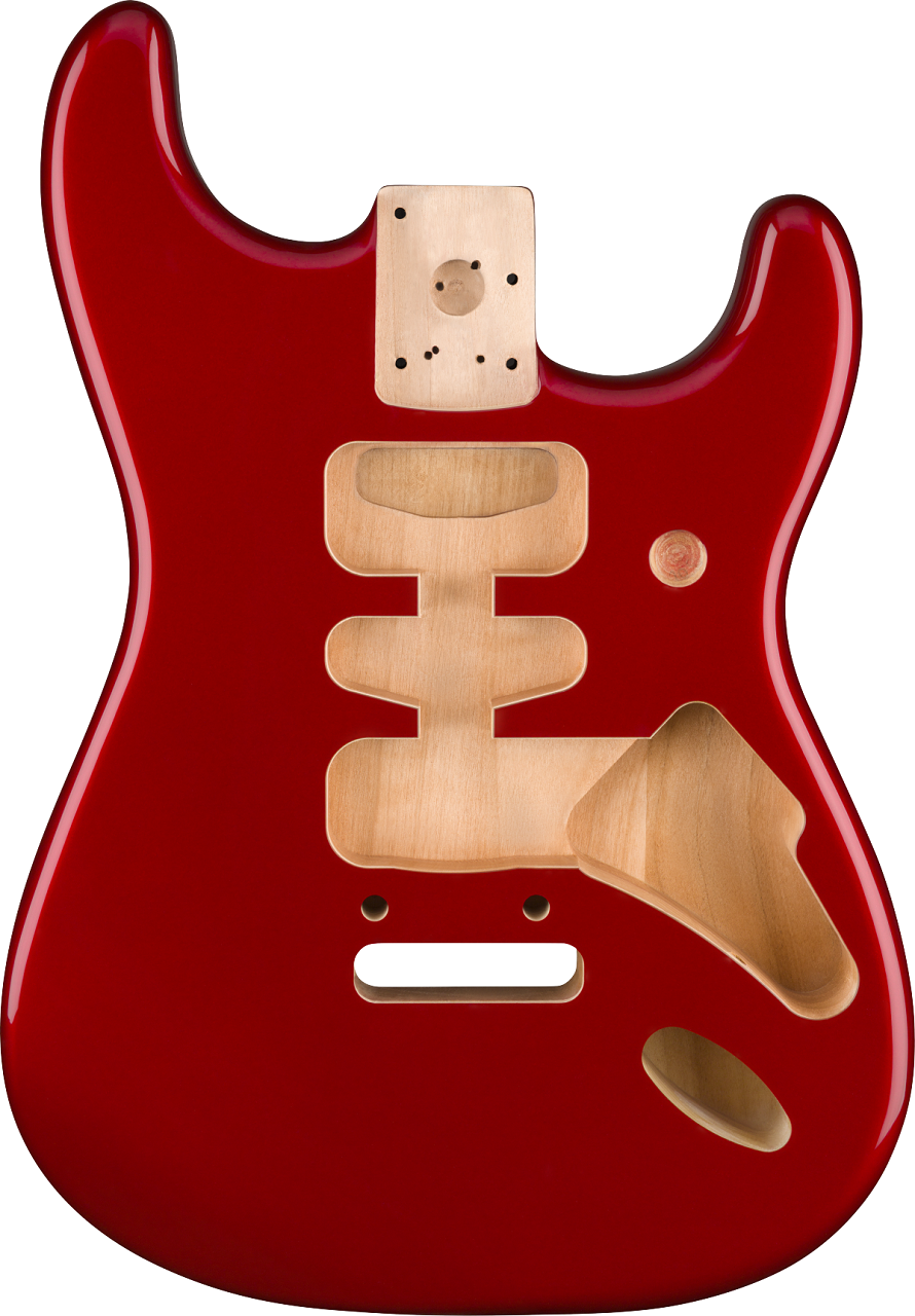 Deluxe Series Stratocaster® HSH Alder Body 2 Point Bridge Mount, Candy Apple Red 