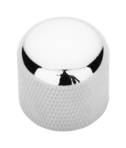 Split Shaft Potentiometer Dome Knob (Star Insert) - Nickel