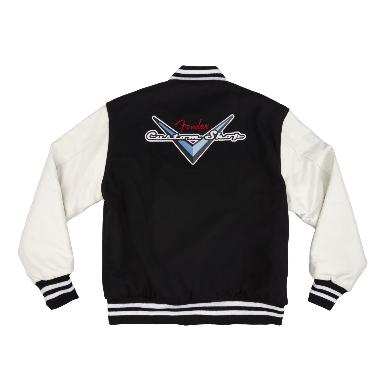 Custom Shop Varsity Jacket, Black/White, S
