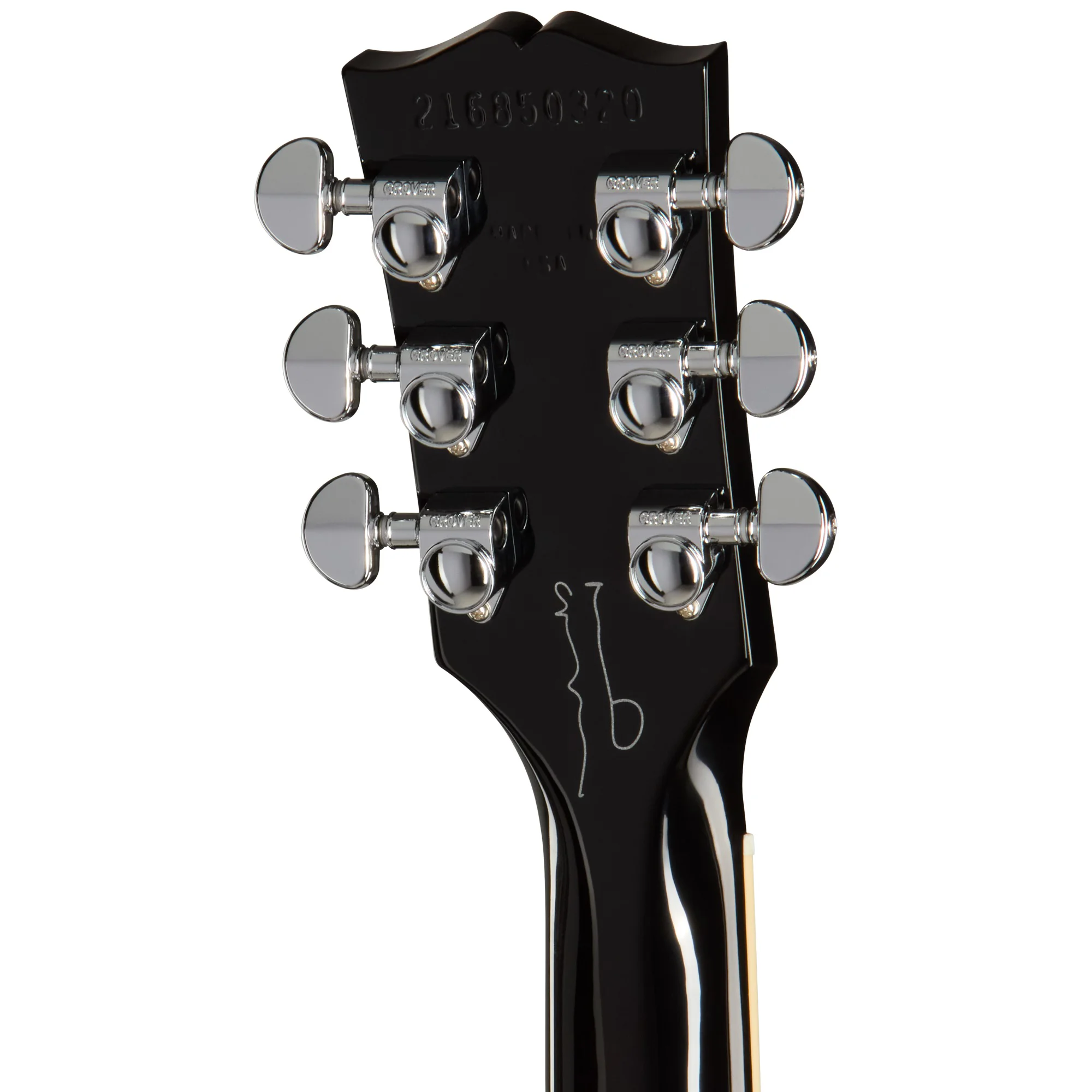 Gibson Noel Gallagher Les Paul Standard Signature - Kopf Rückseite mit Schrauben der Mechaniken