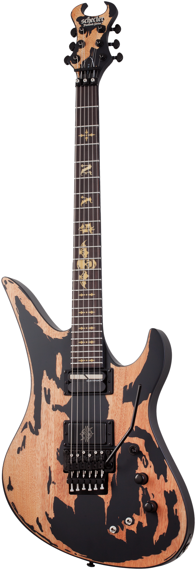 Synyster Gates Custom-S Distressed Satin Black  E-Gitarre