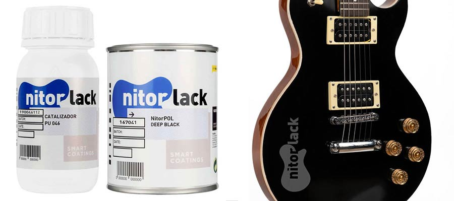 NitorPOL Polyurethanlack deep black - 500ml Dose + 250ml Trockner