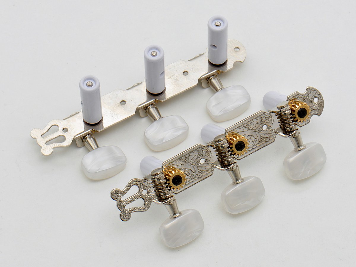 M1276 Mechaniken für Konzertgitarre, 3+3, nickel