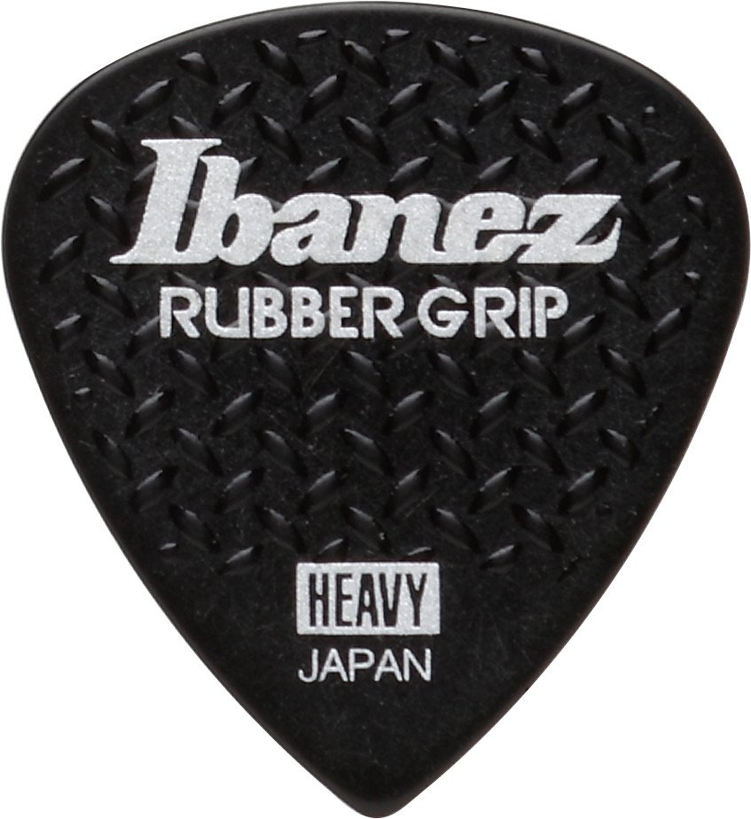 Flat Pick Rubber Grip schwarz (6 Stück)