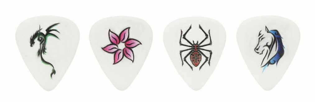Cool Plecs "Tattoos" - 351 Shape (RPTTH), 12 pcs Assorted Pick Pack, 0.96 mm