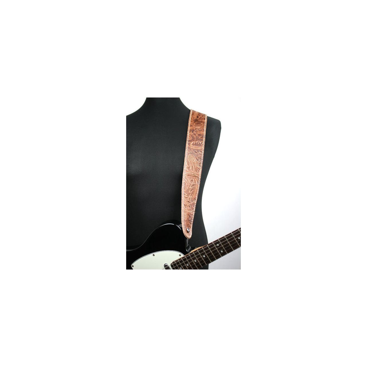 1491 Raw II Contour Leaves Natur - Gitarrengurt, Made in Germany