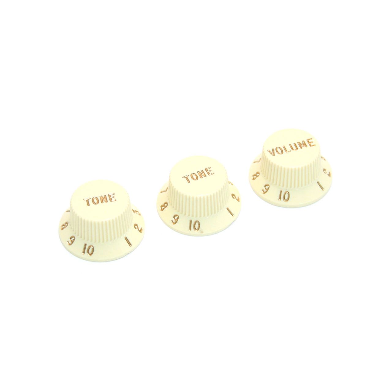 Aged Strat Vol & Tone Knobs Set - Potiknöpfe für Strat