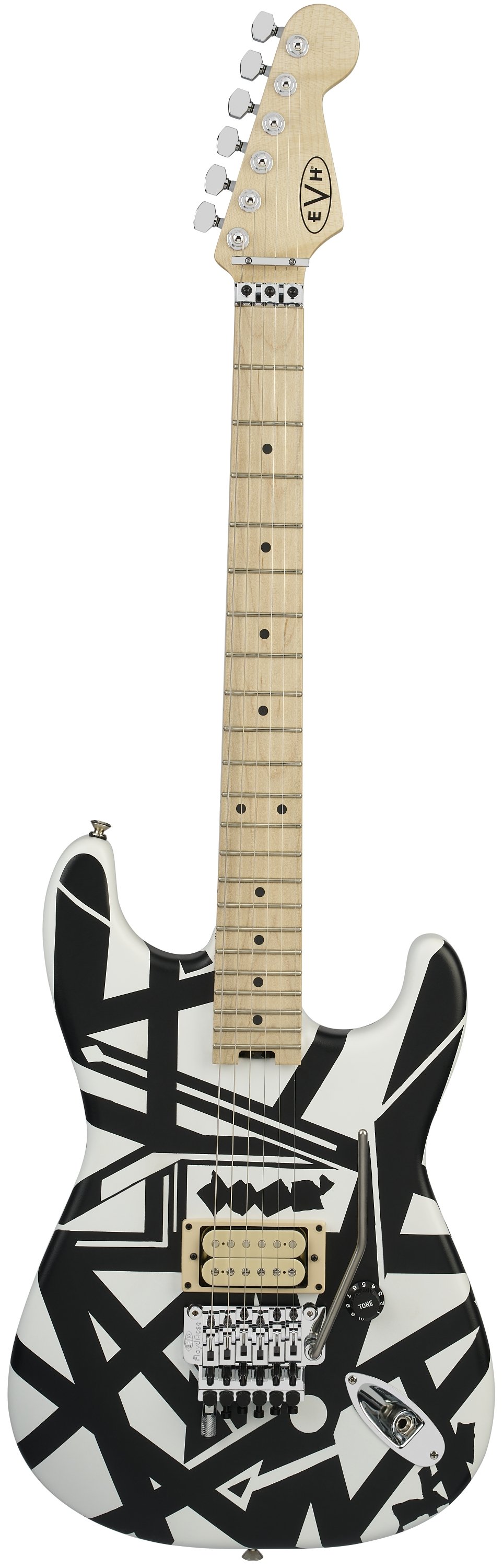 Striped Series Shapes Maple Fingerboard White and Black