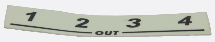 Beschriftungs Sticker, Out 1-4