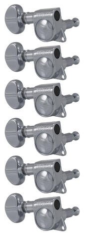 305CL6 Mid-Size Rotomatics with Round Button - Guitar Machine Heads, 6-in-Line, Lefthand, Treble Sid