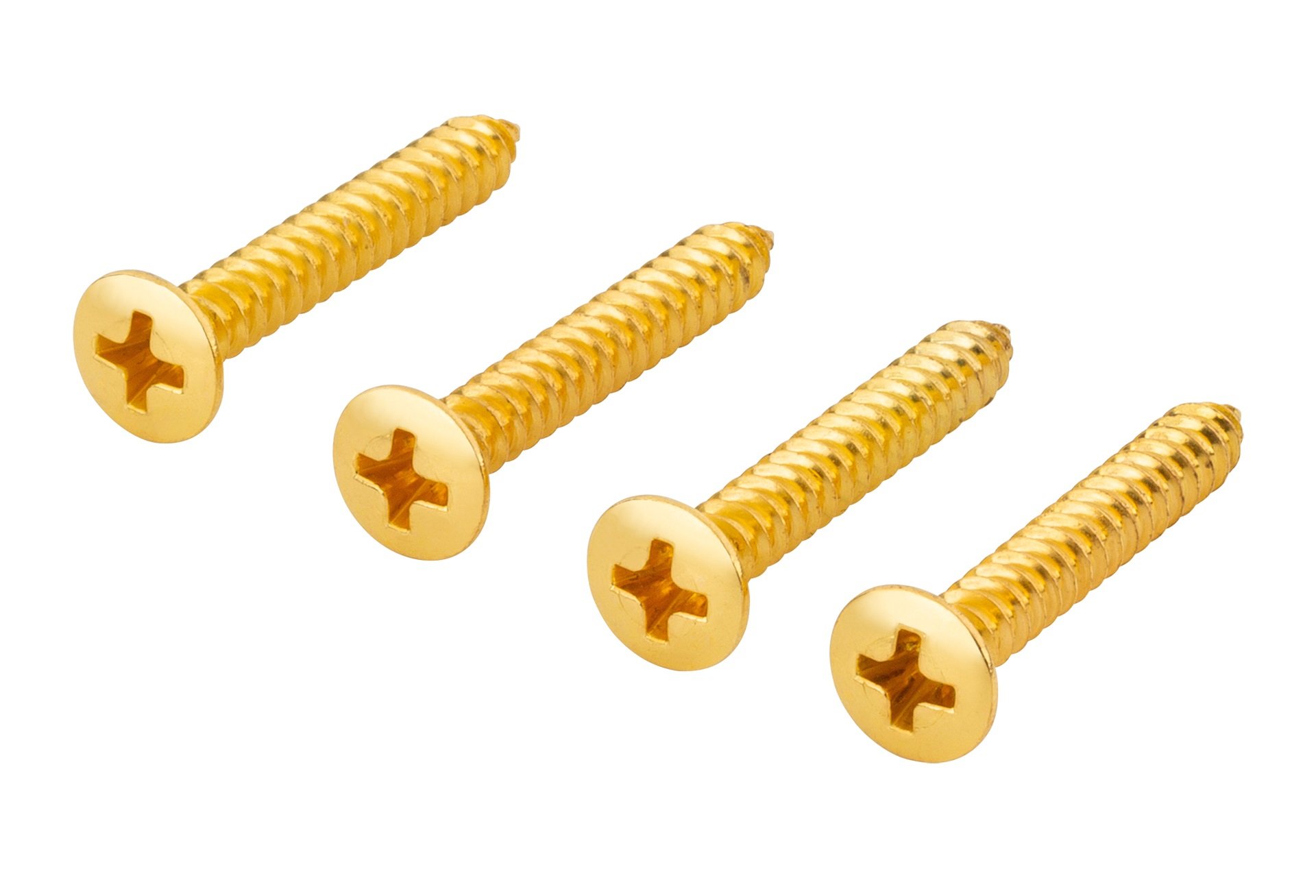 Countersunk Short Screws for Bolt-On Neck, 4,2 mm x 30 mm, 4 pcs. - Gold