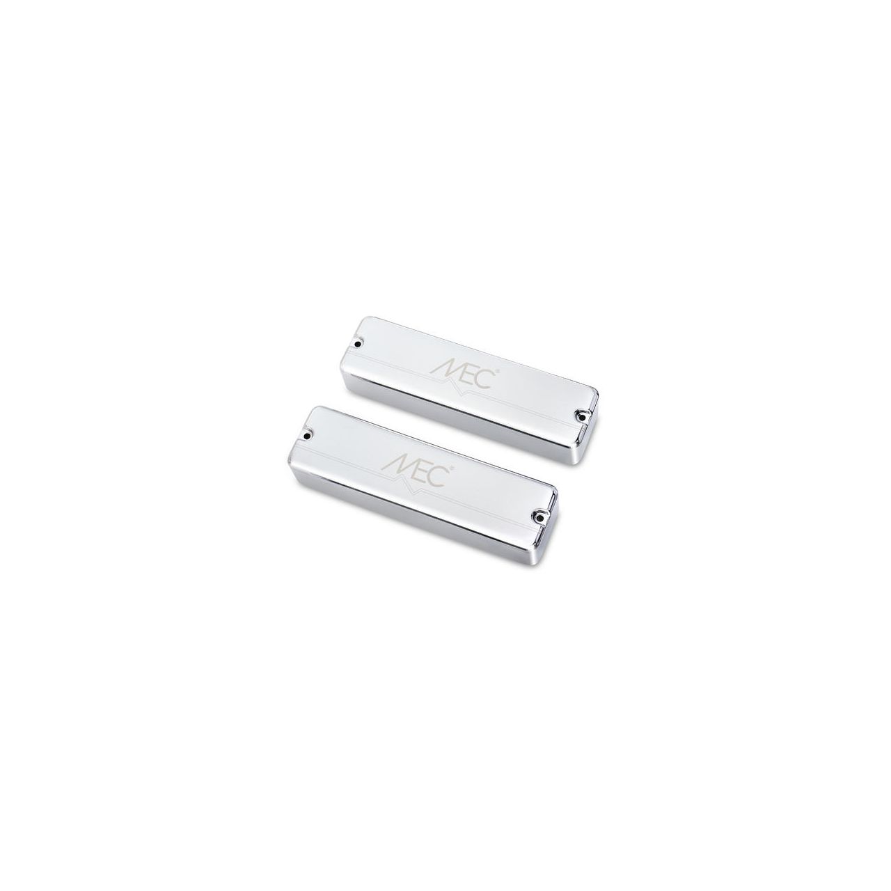 Passive Soapbar Humbucker Bass Pickup Set, Metal Cover, 6-String - Chrome 
