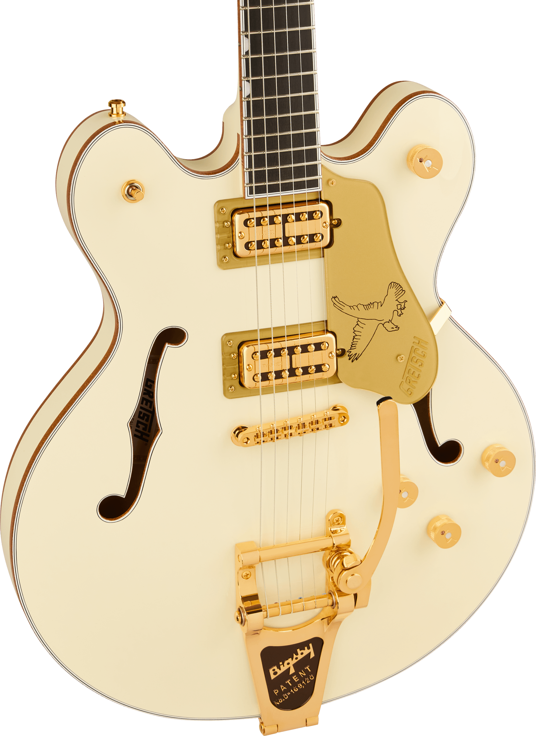 Falcon Center Block LTD  with String-Thru Bigsby Vintage White