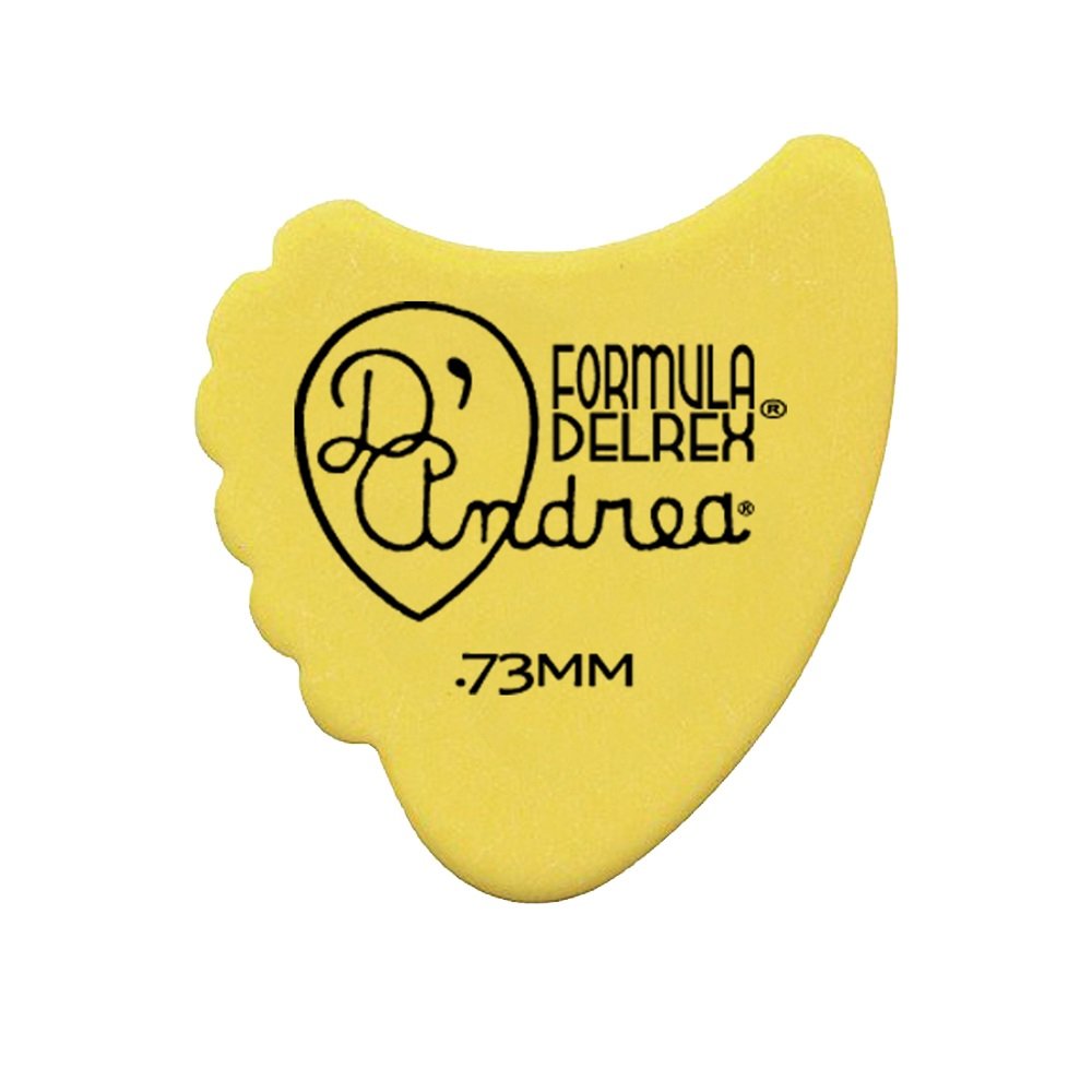 Formula Delrex Picks - 390 Shape (RD390 .73MD), 72 pcs Refill Bag, 0.73 mm, Yellow
