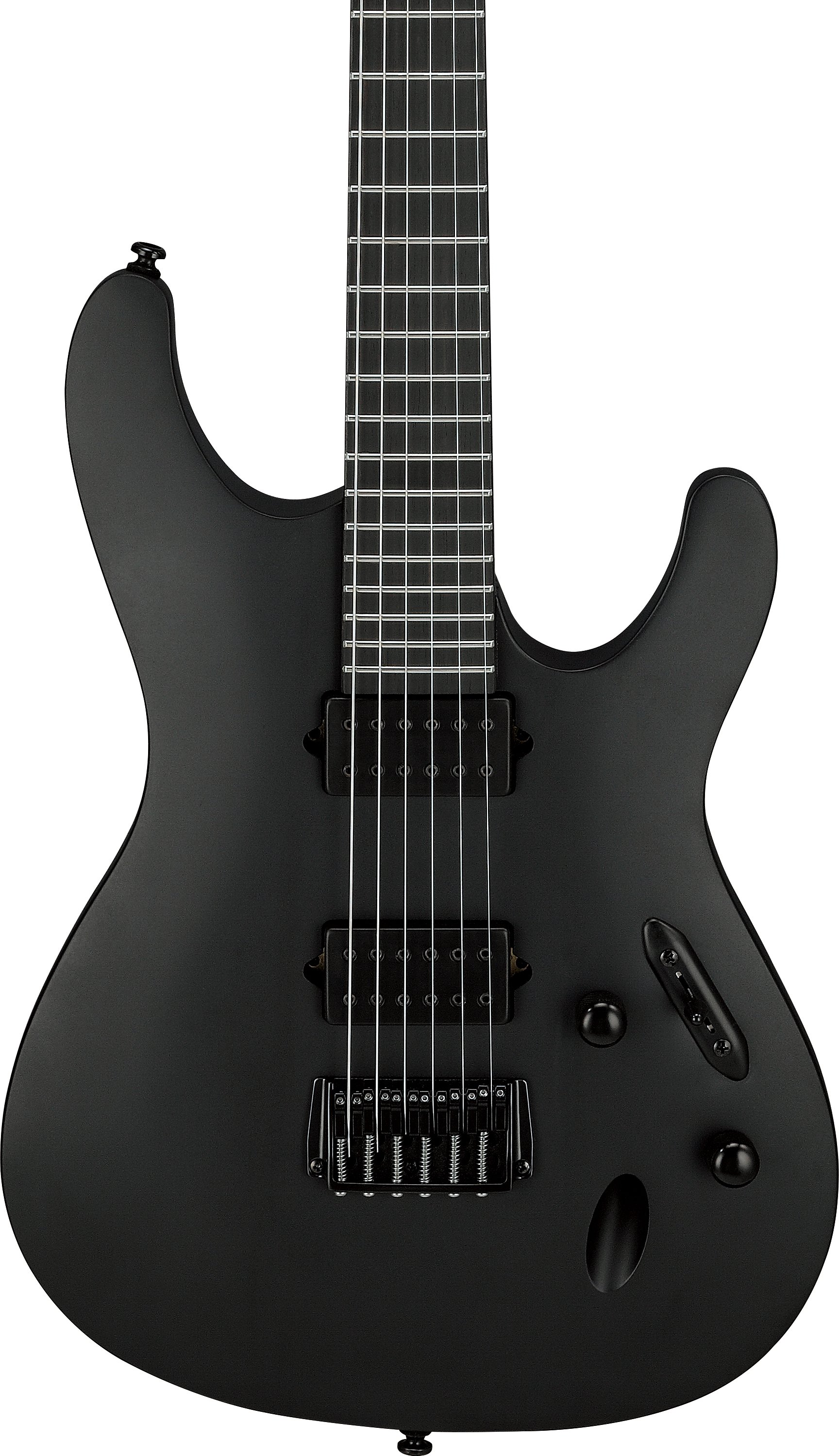 S721RB-BKF Iron Label Black Flat E-Gitarre
