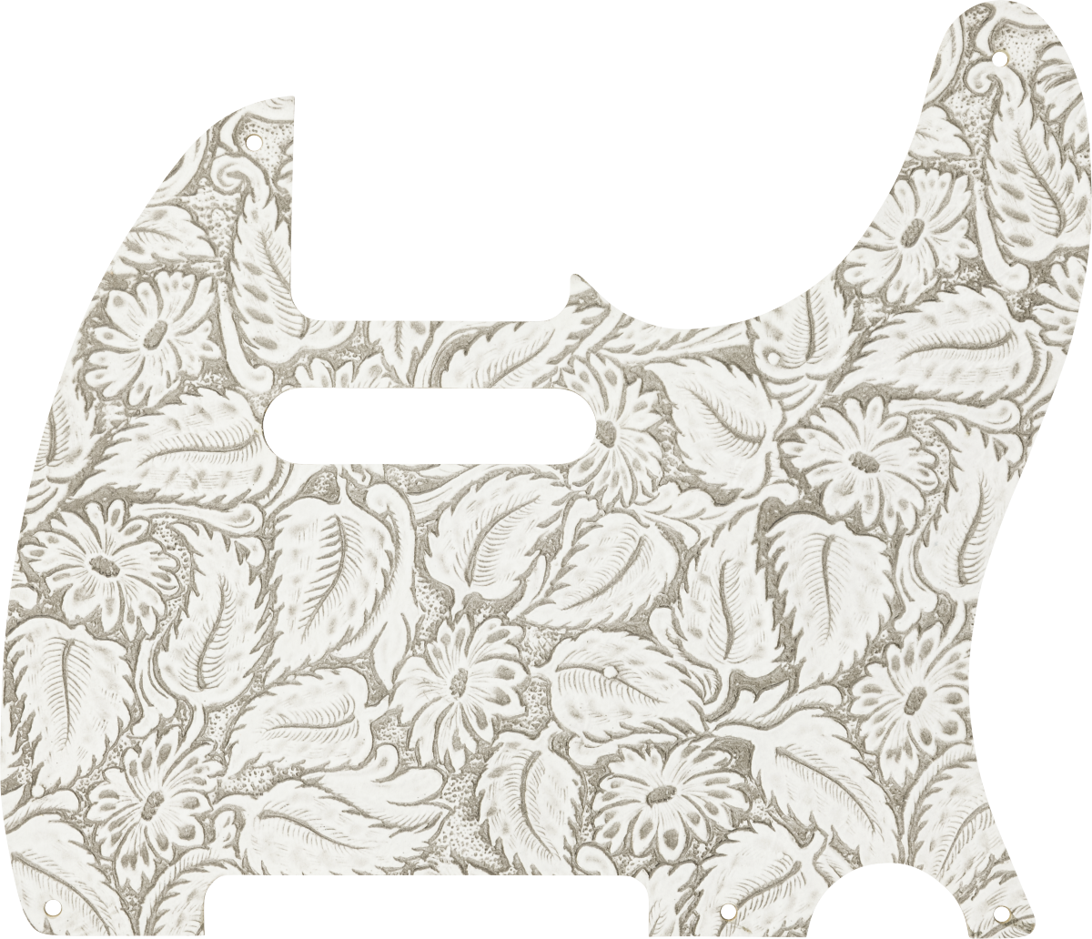 Waylon Jennings Leather Pickguard White