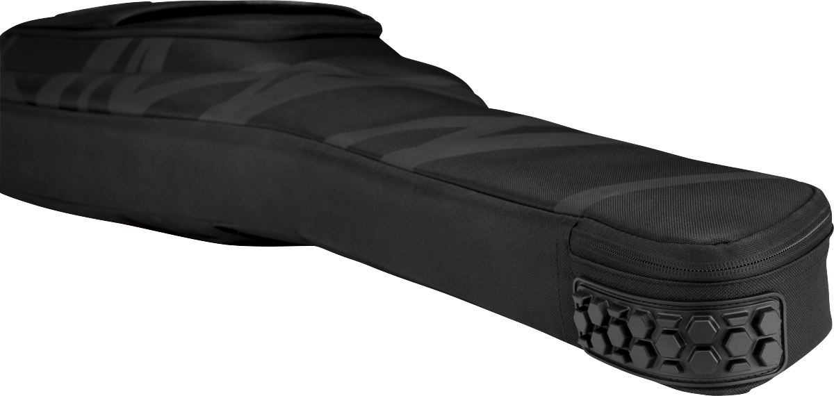 Striped Gig Bag, Black and Gray