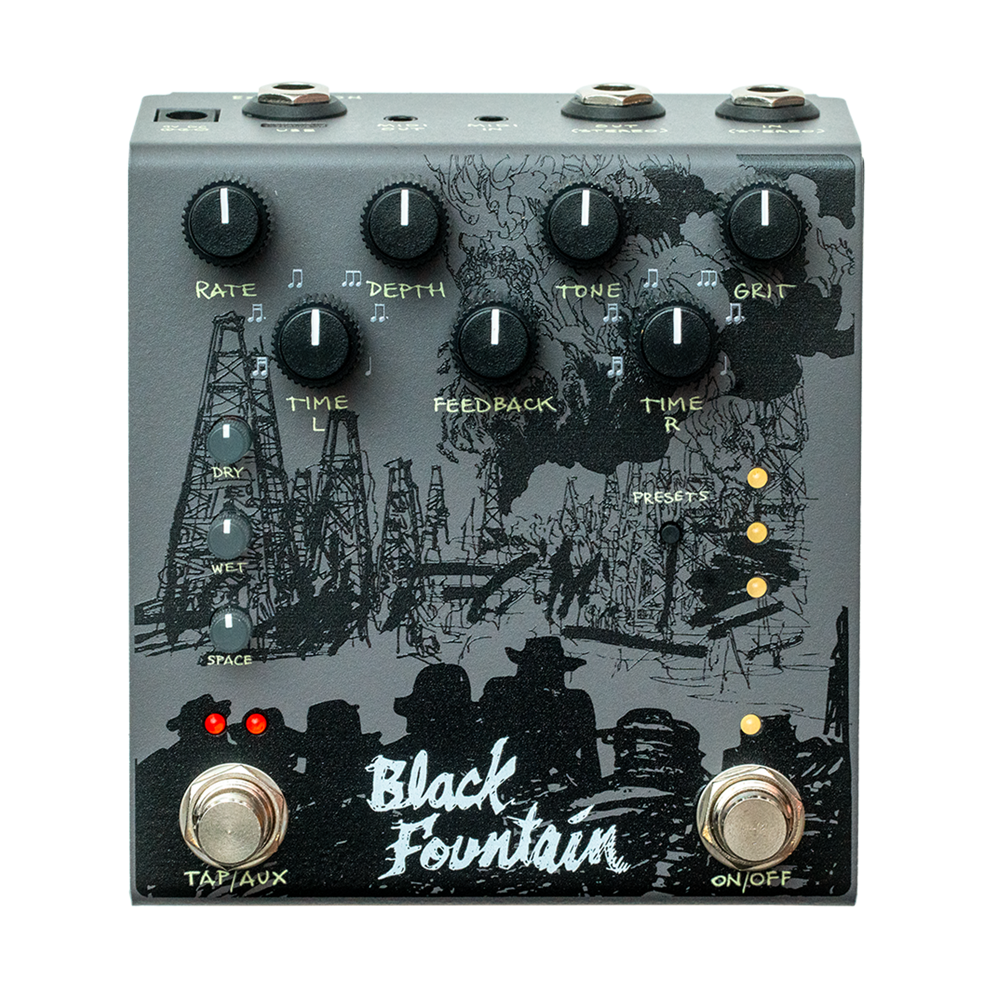 Black Fountain Stereo Slate