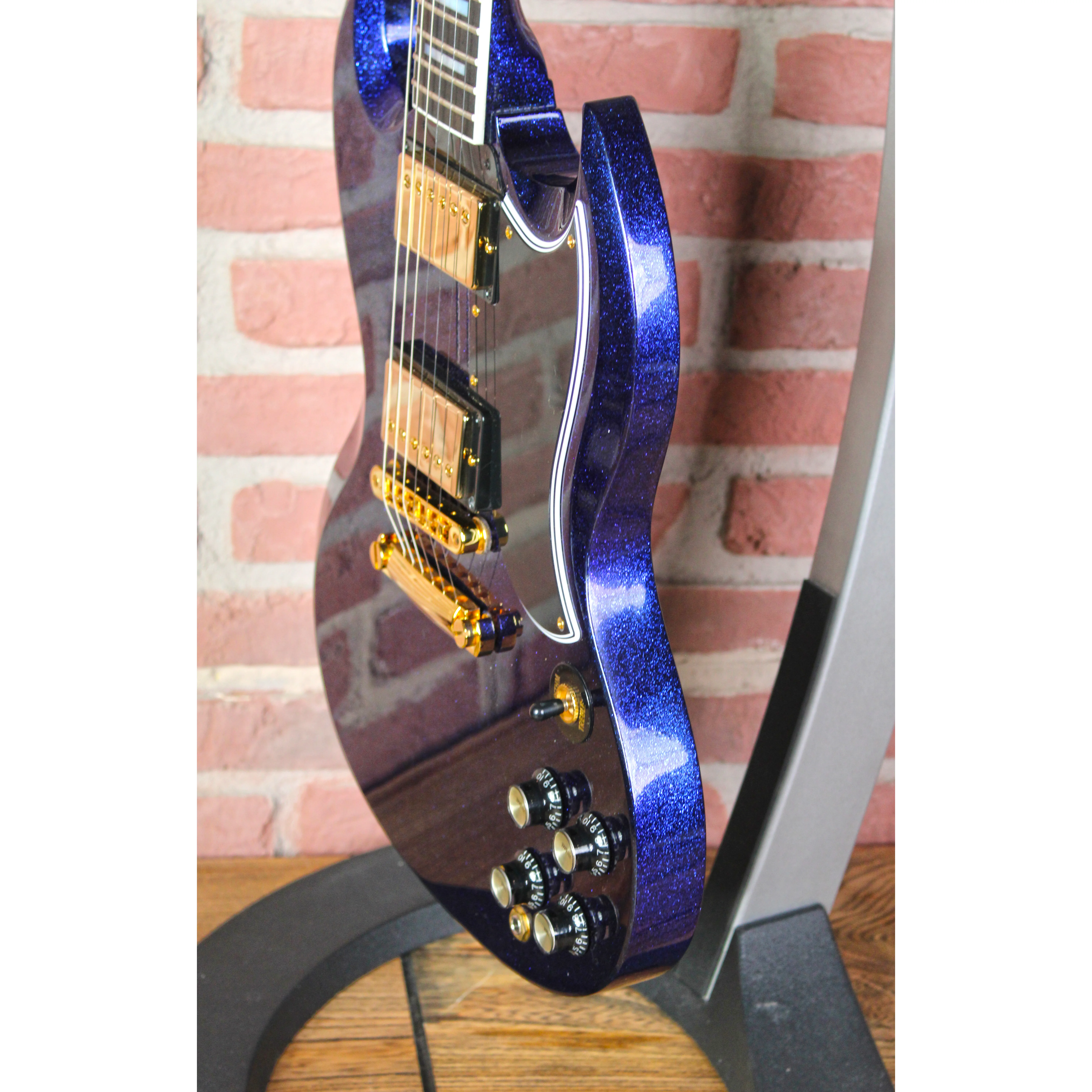 Gibson Custom M2M SG Custom Brunswick Blue Seitenansicht rechts