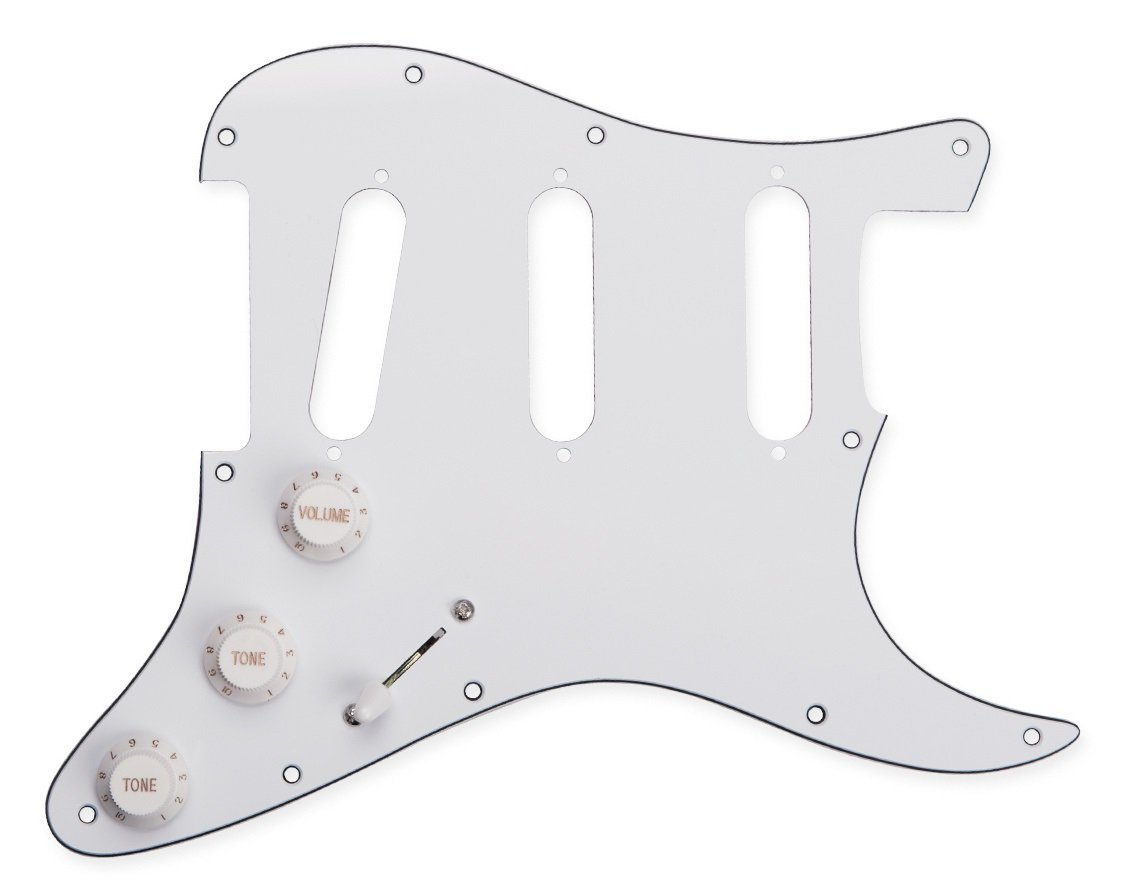 BYOP Pickguard, pre-wired with Liberator Electronics, without Pickups - White