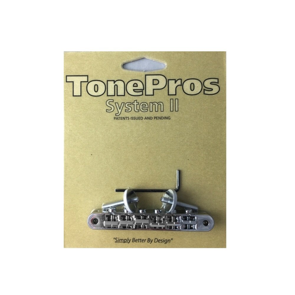 AVR2P C Tune-O-Matic Bridge Notched Saddles Chrome