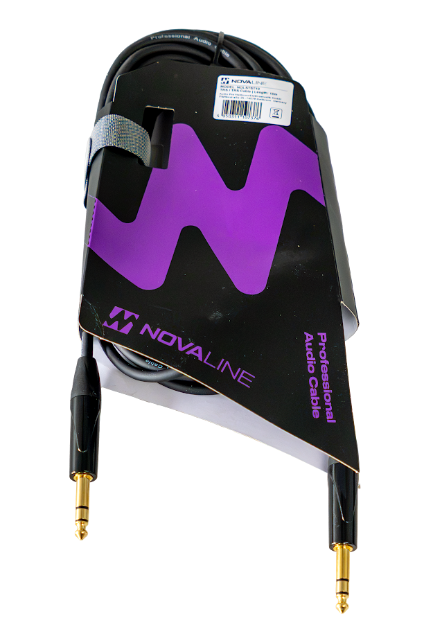 Audiokabel, Klinkenkabel, 6,3-mm-Klinke, Schwarz-Lila, Spiralkabel