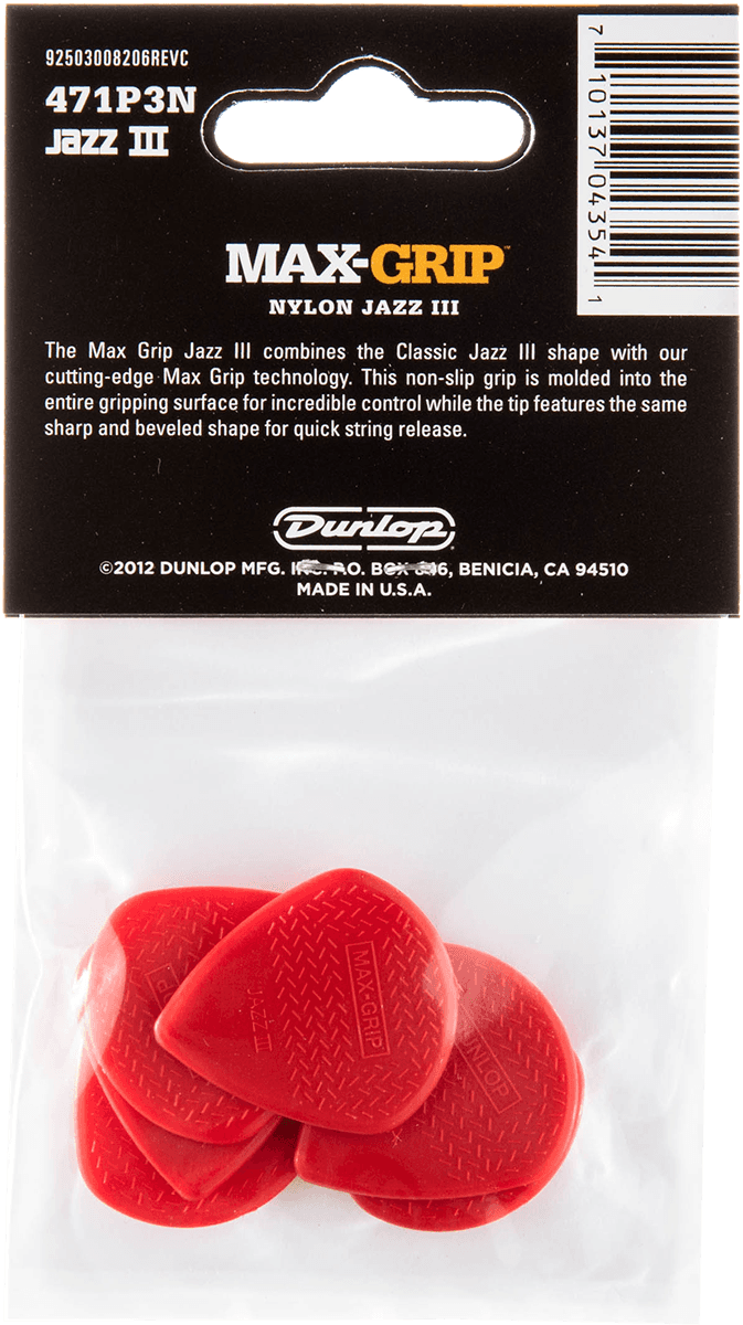 Max Grip Jazz III Nylon , Player's Pack (6 Stck.)