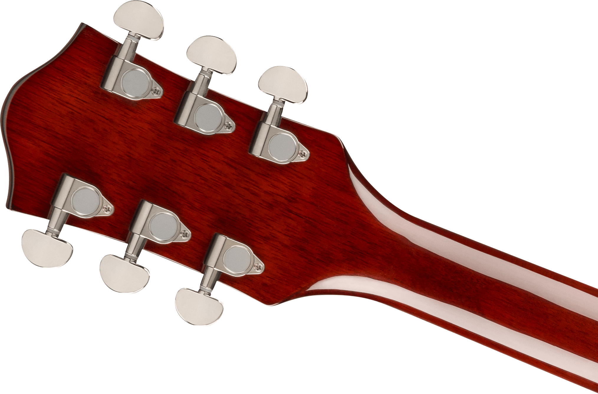 Gitarrenhals, Stimmmechaniken, Mahagoniholz, Rotbraun, Metallbeschläge