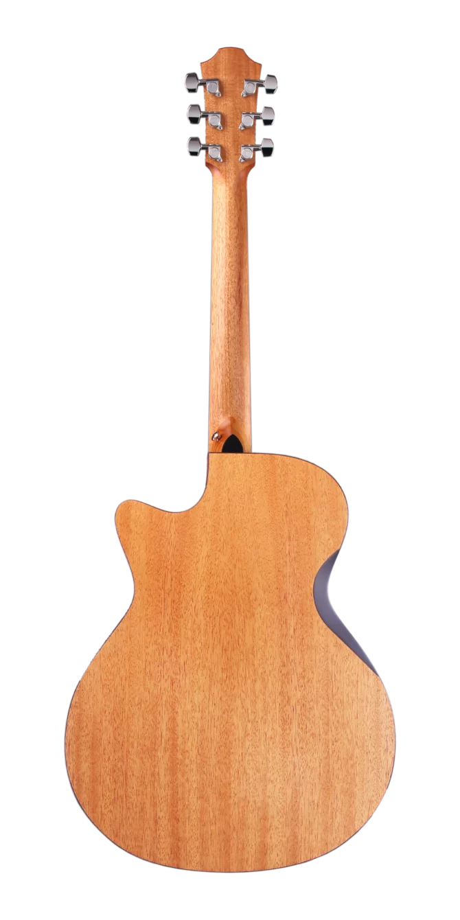 Akustikgitarre, Holzkorpus, Naturholz, Cutaway, Sechs Saiten