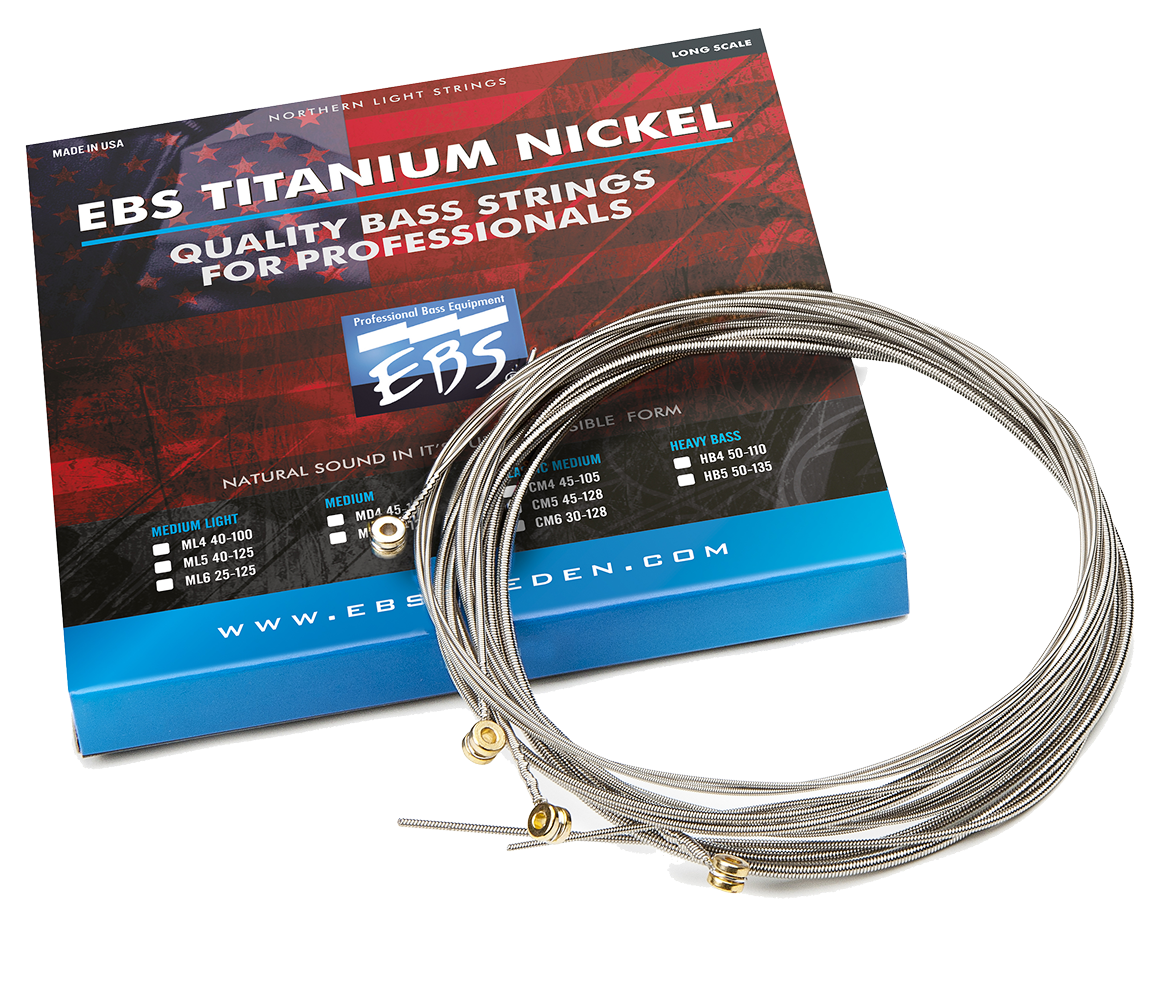 Basssaiten, Nickelbeschichtung, Titanium-Nickel, Langmensur, Metall