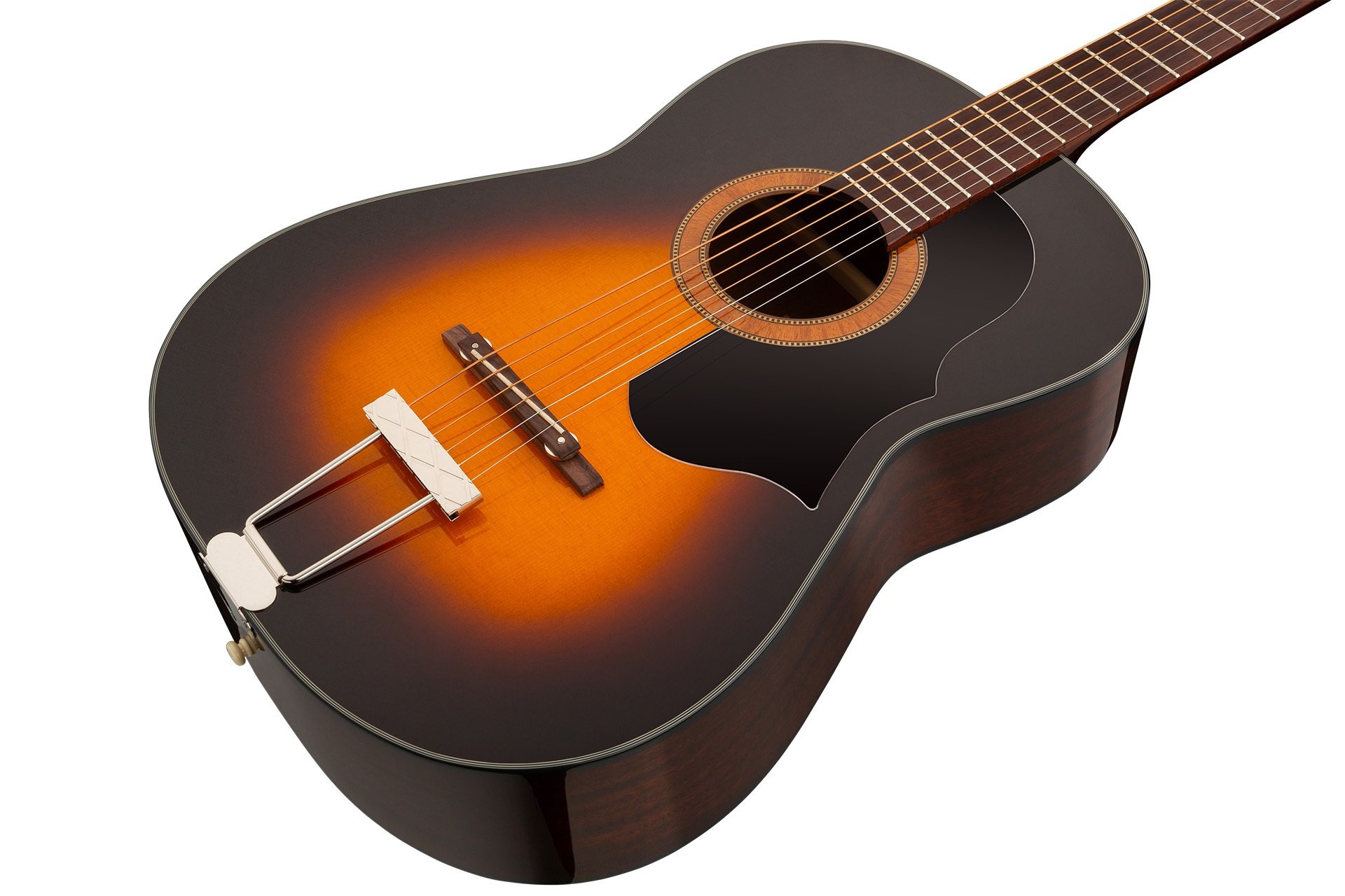Vintage 05/024 Hootenanny 6-String, Vintage Sunburst Nitro, Case
