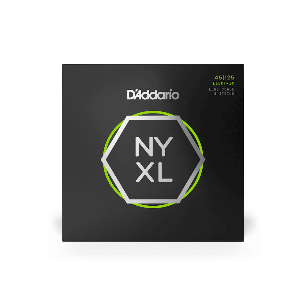 NYXL45125 Nickel Wound Bass Guitar Strings, 5-String Lt Top / Med Btm, 45-125, Long Scale