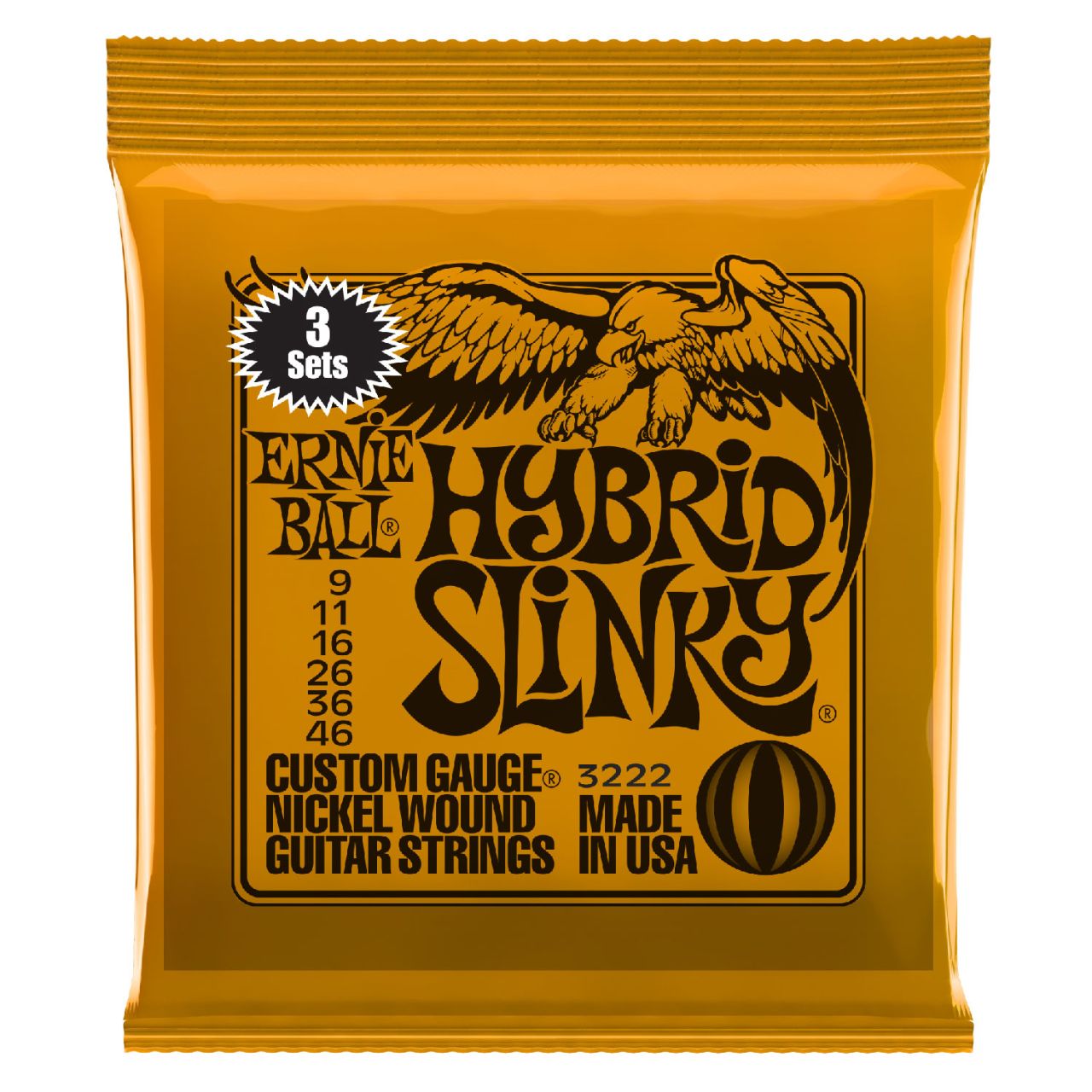 3 x EB2222 Hybrid Slinky Satz 009"-046"