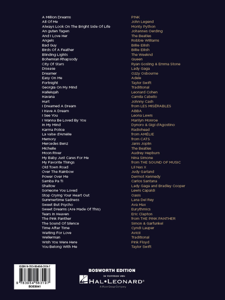 Die ersten 50 Pop Classics / Piano