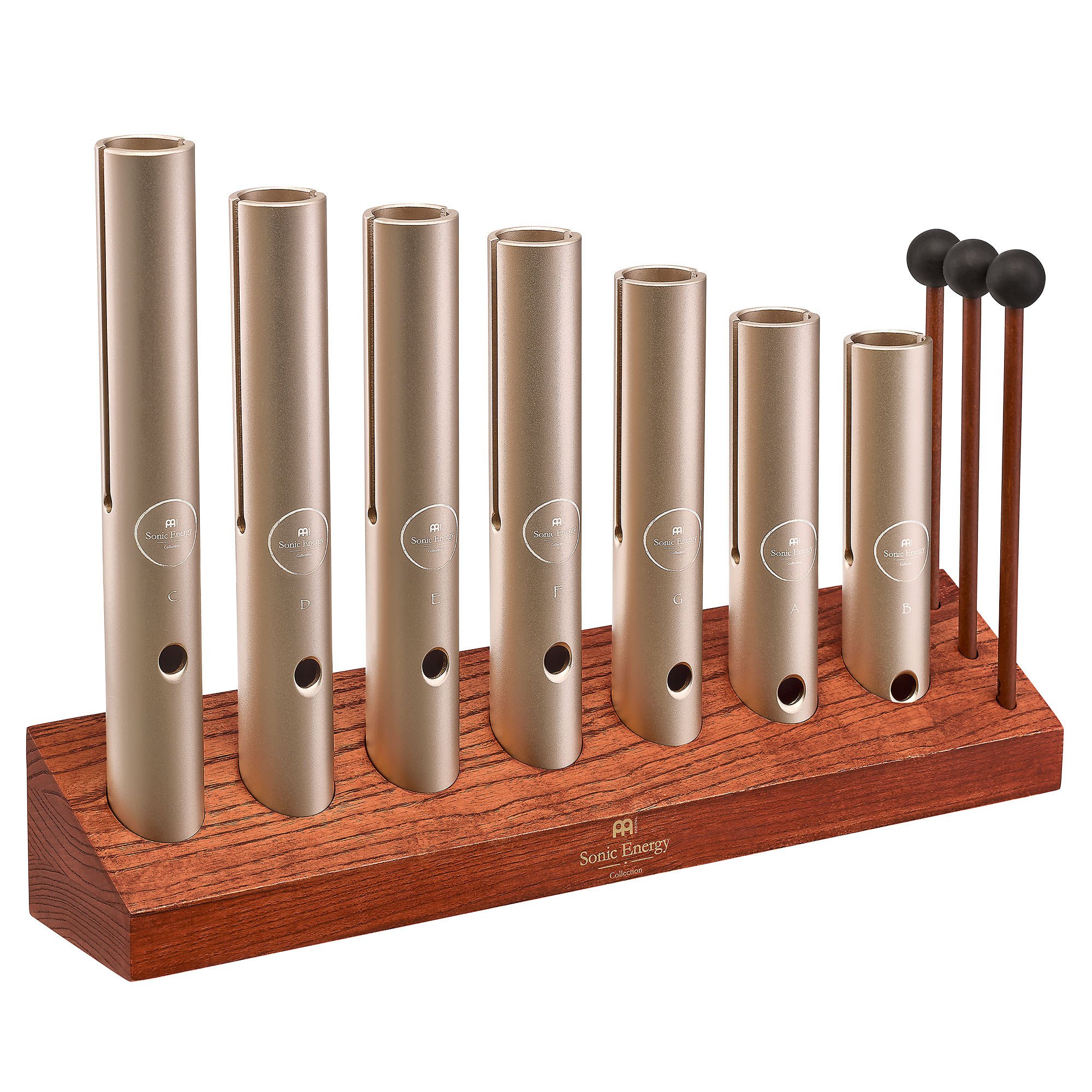 Wah-Wah Tube Chakra Set 432 Hz Champagnergold - 7 teilig