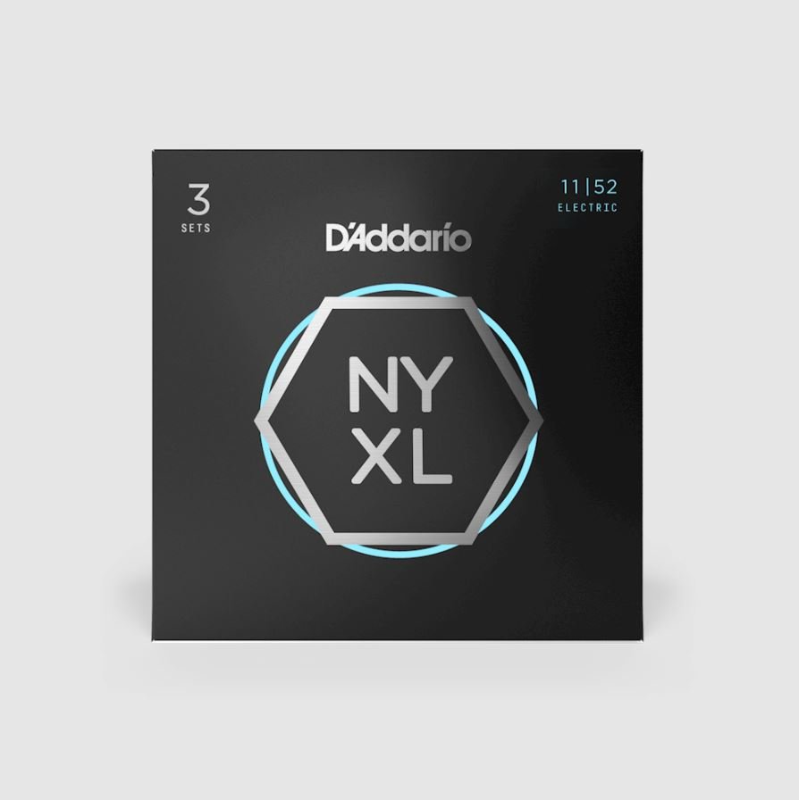 NYXL1152 mit Nickelbronze umsponnene Saiten für E-Gitarren,11-52, 3 Sätze