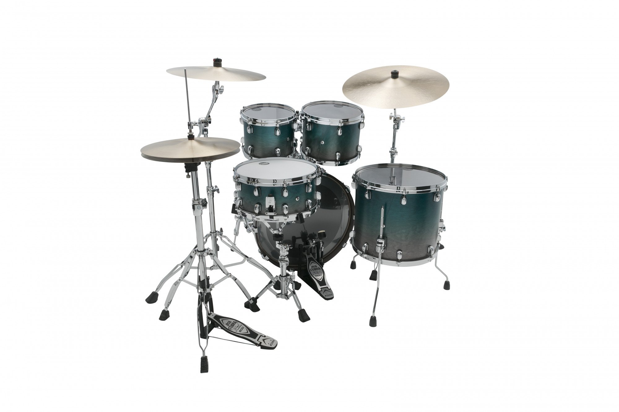 Starclassic Walnut/Birch Lacquer Shell Kit 4 teilig - Satin Sapphire Fade