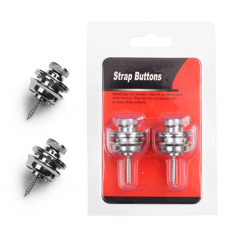AS-032 Guitar Strap Locks Silver