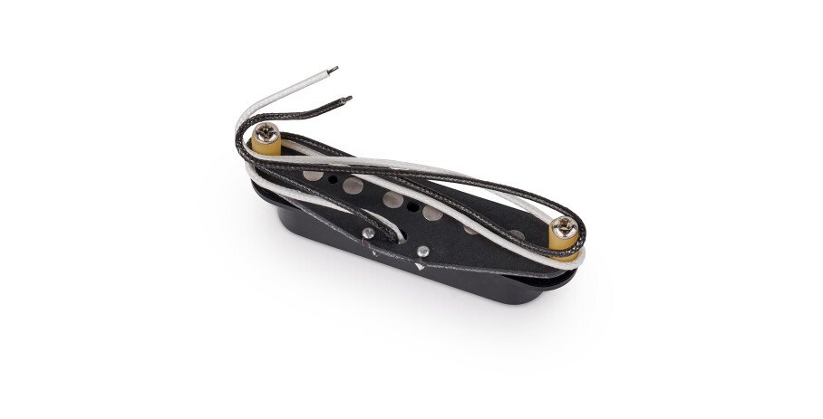 Classic Alnico V Single Coil Guitar Pickup Middle RW/RP - Black Cover